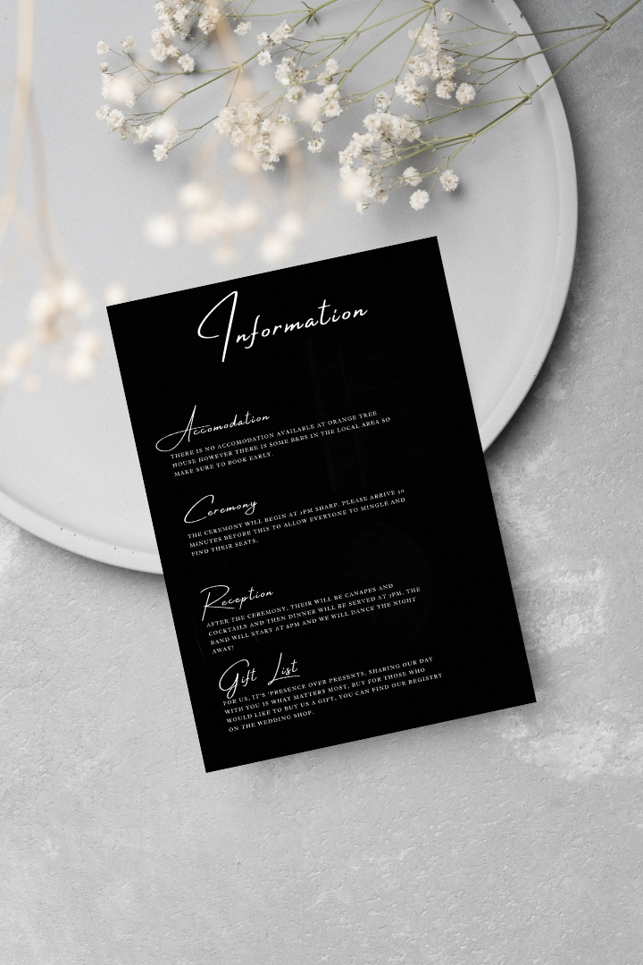 Athena Wedding Day Invitation Suite